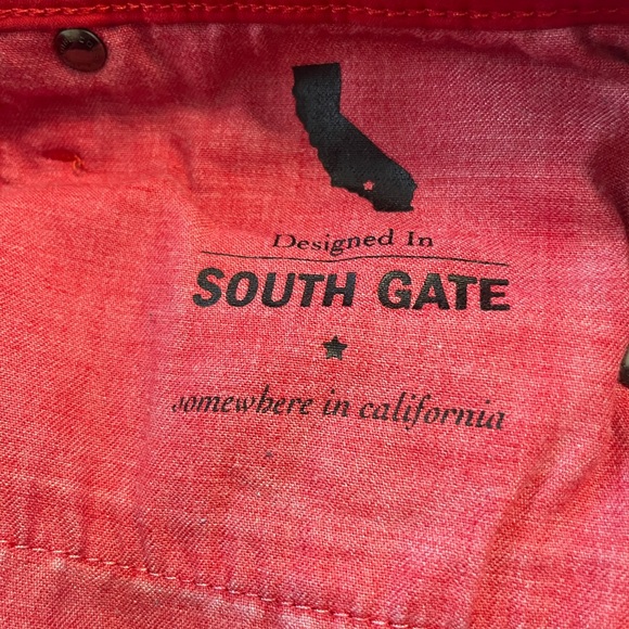 AG Farrah High Rise Ankle Skinny Stretch Sateen Jeans in Red Size 29 - Picture 10 of 11